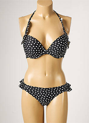 Costum de baie din două piese elasticitate top sutien push-up negru BRIGITTE BARDOT femeie