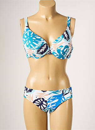 Costum de baie din două piese elasticitate top sutien modelat albastru YSABEL MORA femeie