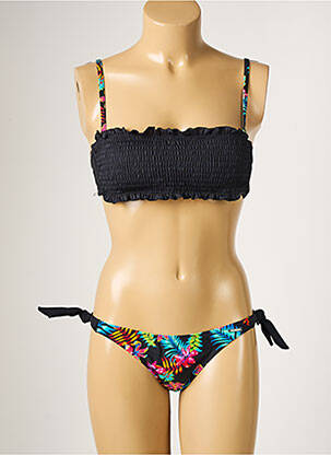 Costum de baie din două piese elasticitate top bentiță negru SUN PROJECT femeie