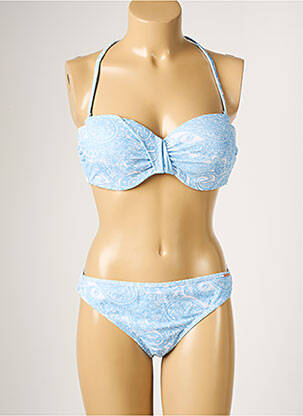 Costum de baie din două piese elasticitate top sutien modelat albastru YSABEL MORA femeie