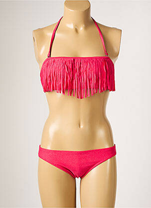 Costum de baie din două piese elasticitate top bentiță roz PRINCESS K femeie