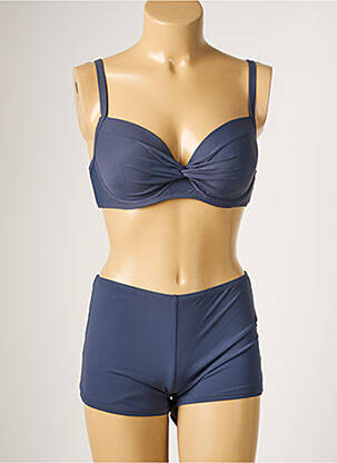 Costum de baie din două piese elasticitate top sutien modelat albastru MOONTIDE femeie