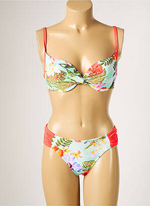 Costum de baie din două piese elasticitate top triunghiuri roz SUN PLAYA femeie