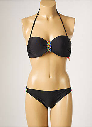 Costum de baie din două piese elasticitate top sutien modelat negru DAG ADOM femeie