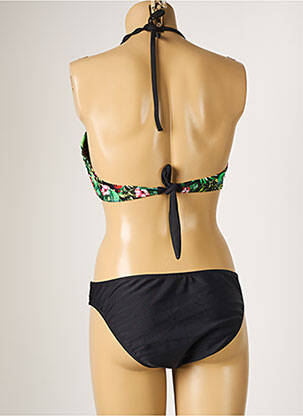 Costum de baie din două piese elasticitate top sutien modelat negru PLATJA femme