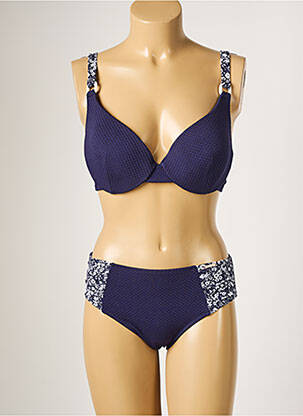 Costum de baie din două piese elasticitate top sutien modelat albastru YSABEL MORA femeie