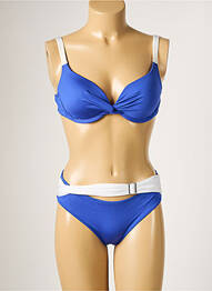 Costum de baie din două piese elasticitate top sutien modelat albastru SUN PLAYA femeie