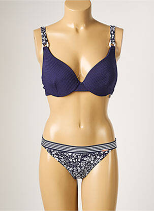 Costum de baie din două piese elasticitate top sutien modelat albastru YSABEL MORA femeie
