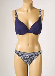 Costum de baie din două piese elasticitate top sutien modelat albastru YSABEL MORA femeie