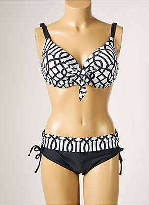 Costum de baie din două piese elasticitate top sutien modelat negru DAG ADOM femeie