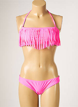 Costum de baie din două piese elasticitate top bentiță roz PRINCESS K femeie