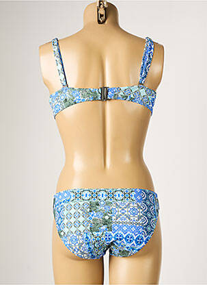 Costum de baie din două piese elasticitate top sutien modelat albastru SUNFLAIR femeie