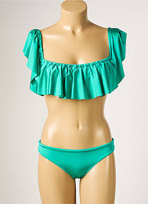 Costum de baie din două piese elasticitate top bentiță verde SEAFOLLY femeie