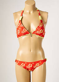 Costum de baie din două piese elasticitate top sutien modelat portocaliu LITTLE MARCEL femeie