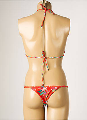 Costum de baie din două piese elasticitate top triunghiuri portocalie RIO DE SOL femeie
