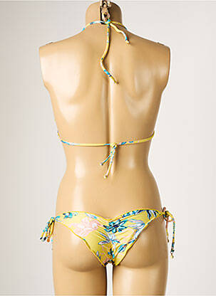 Costum de baie din două piese elasticitate top triunghiuri galben RIO DE SOL femeie