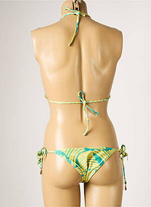 Costum de baie din două piese elasticitate top triunghiuri verde RIO DE SOL femeie