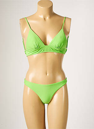 Costum de baie din două piese elasticitate top triunghiuri verde RIO DE SOL femeie