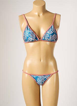 Costum de baie din două piese elasticitate top triunghiuri albastru RIO DE SOL femeie