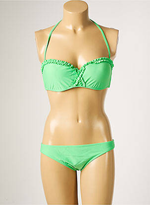 Costum de baie din două piese elasticitate top sutien modelat verde HISTOIRE DE PLAGE femeie