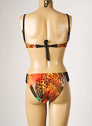 Costum de baie din două piese elasticitate top sutien modelat portocaliu MISS CARAÏBES femeie