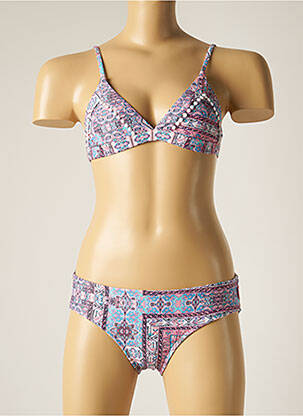 Costum de baie din două piese roz SEAFOLLY fată