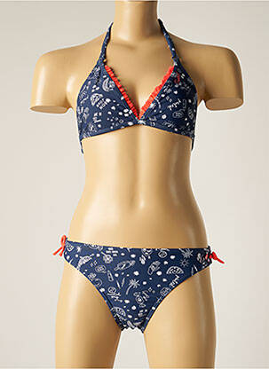 Costum de baie din două piese albastru PROTEST fată