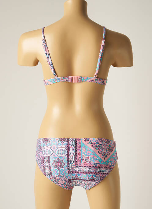 Costum de baie din două piese roz SEAFOLLY fată