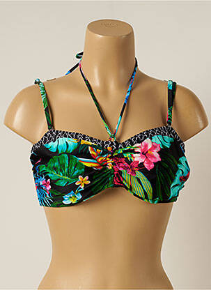Sutien de costum de baie elasticitate top bentiță negru SALÉE femeie