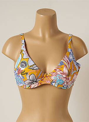 Sutien de costum de baie elasticitate top sutien modelat portocaliu MOONTIDE femeie