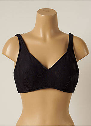 Sutien de costum de baie elasticitate sutien cupe întregi cu decolteu înalt negru SEAFOLLY femeie