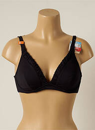 Sutien de costum de baie elasticitate sutien balconet cu decolteu înalt negru CHERRY BEACH femeie