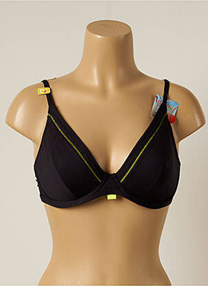 Sutien de costum de baie elasticitate sutien cupe întregi cu decolteu înalt negru CHERRY BEACH femeie