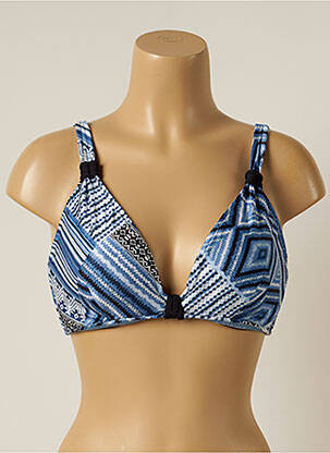 Sutien de costum de baie elasticitate sutien cupe întregi cu decolteu înalt albastru SEAFOLLY femeie