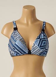 Sutien de costum de baie elasticitate sutien cupe întregi cu decolteu înalt albastru SEAFOLLY femeie