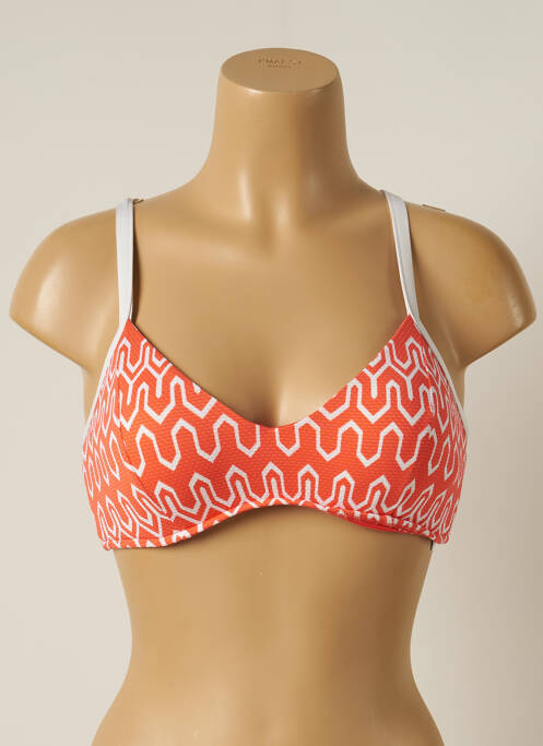 Sutien de costum de baie elasticitate sutien cu susținere înaltă și burete detașabil portocaliu SEAFOLLY femme