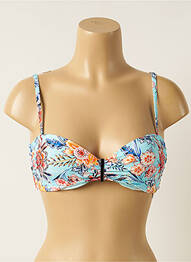 Sutien de costum de baie elasticitate top bentiță albastru MOONTIDE femme