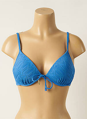 Sutien de costum de baie elasticitate top sutien modelat albastru PIHA femeie