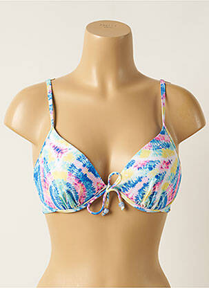 Sutien de costum de baie elasticitate top sutien modelat albastru PIHA femeie