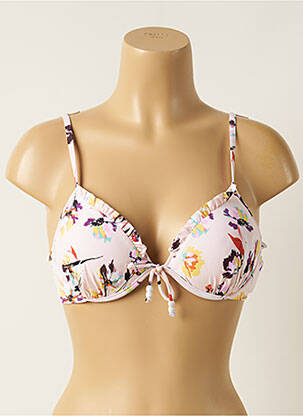 Sutien de costum de baie elasticitate top sutien modelat roz PIHA femeie