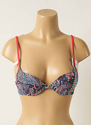 Sutien de costum de baie elasticitate top sutien push-up albastru CHERRY BEACH femeie