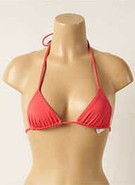 Sutien de costum de baie elasticitate top triunghiuri roșu KIWI femeie