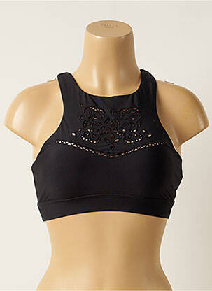 Sutien de costum de baie elasticitate top sutien tip racerback negru SEAFOLLY femeie