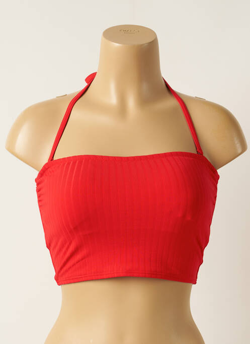 Sutien de costum de baie elasticitate top bentiță roșu MOONTIDE femme
