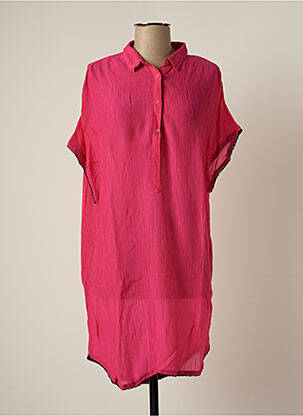 Rochie scurtă croială fluidă mâneci scurte roz ZADIG & VOLTAIRE femeie
