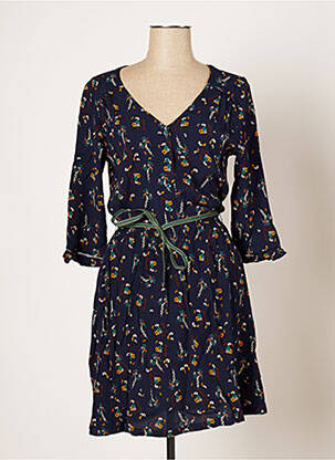 Rochie scurtă mâneci 3/4 mâneci 3/4 albastru GRACE & MILA femeie