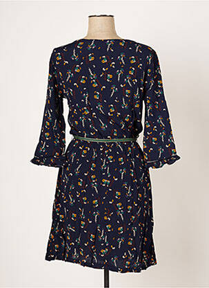 Rochie scurtă mâneci 3/4 mâneci 3/4 albastru GRACE & MILA femeie