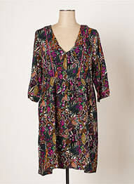 Rochie midi imprimeu floral mâneci 3/4 violet GRACE & MILA femeie