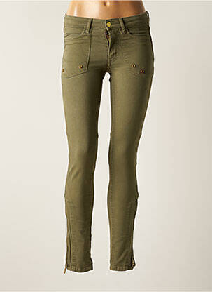 Pantalon slim conic mărime normală verde HERITAGE femeie