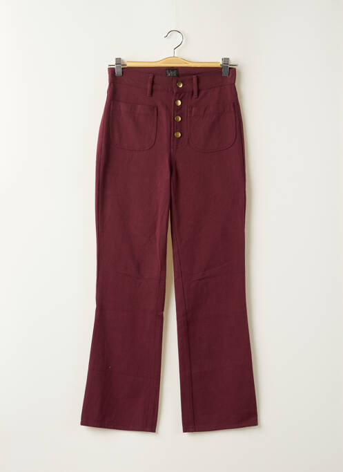 Pantalon evazat roșu SWILDENS femeie